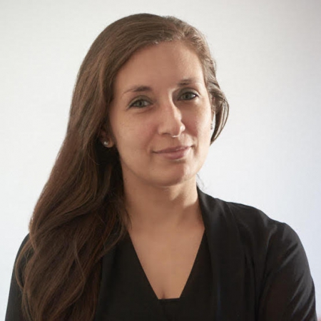 Yadira in front of white background